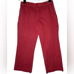 Indigo Palms Deep Red Chino High Rise Jeans Sz 10